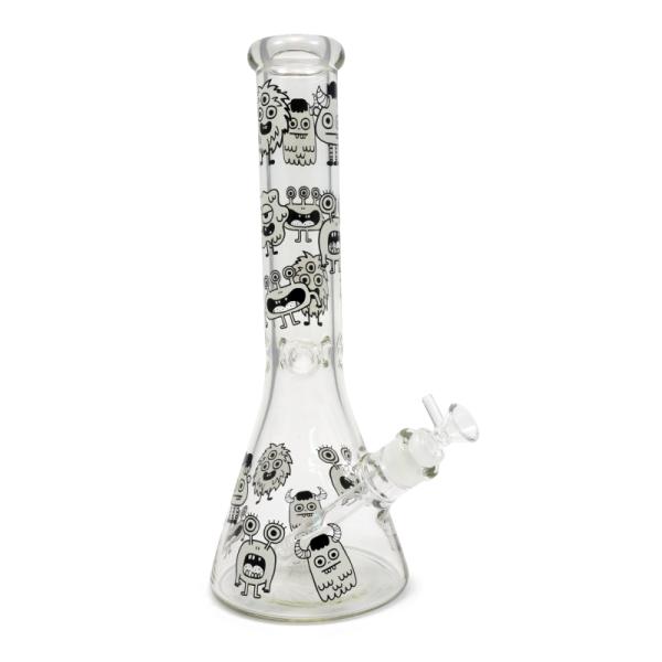 Bong Monster Motive schwarz
